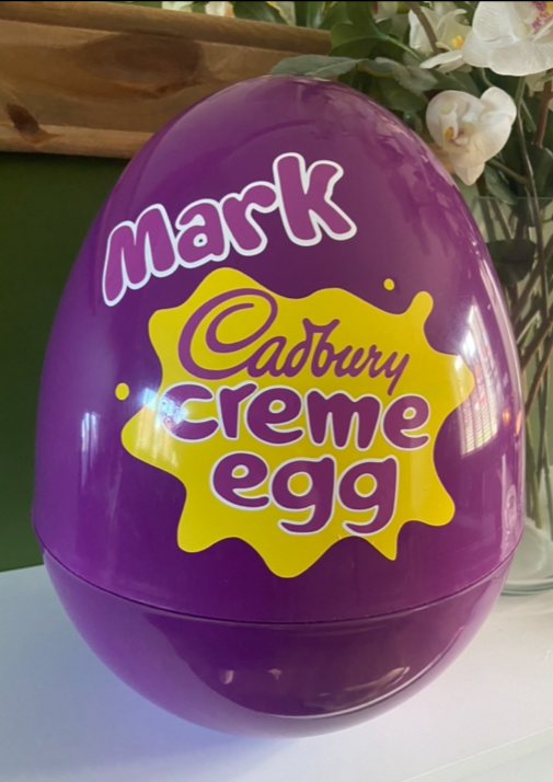 Personalised Crème Egg Fillable Easter Egg | Huge Plastic Empty Egg | Easter Present | Different Colours Available