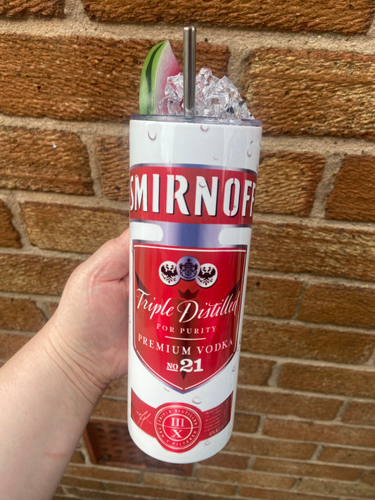 Smirnoff  Inspired 20oz Stainless Steel Tumbler - With Straw And Lid