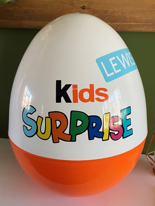 Personalised Surprise Fillable Easter Egg | Huge Plastic Empty Egg | Easter Present