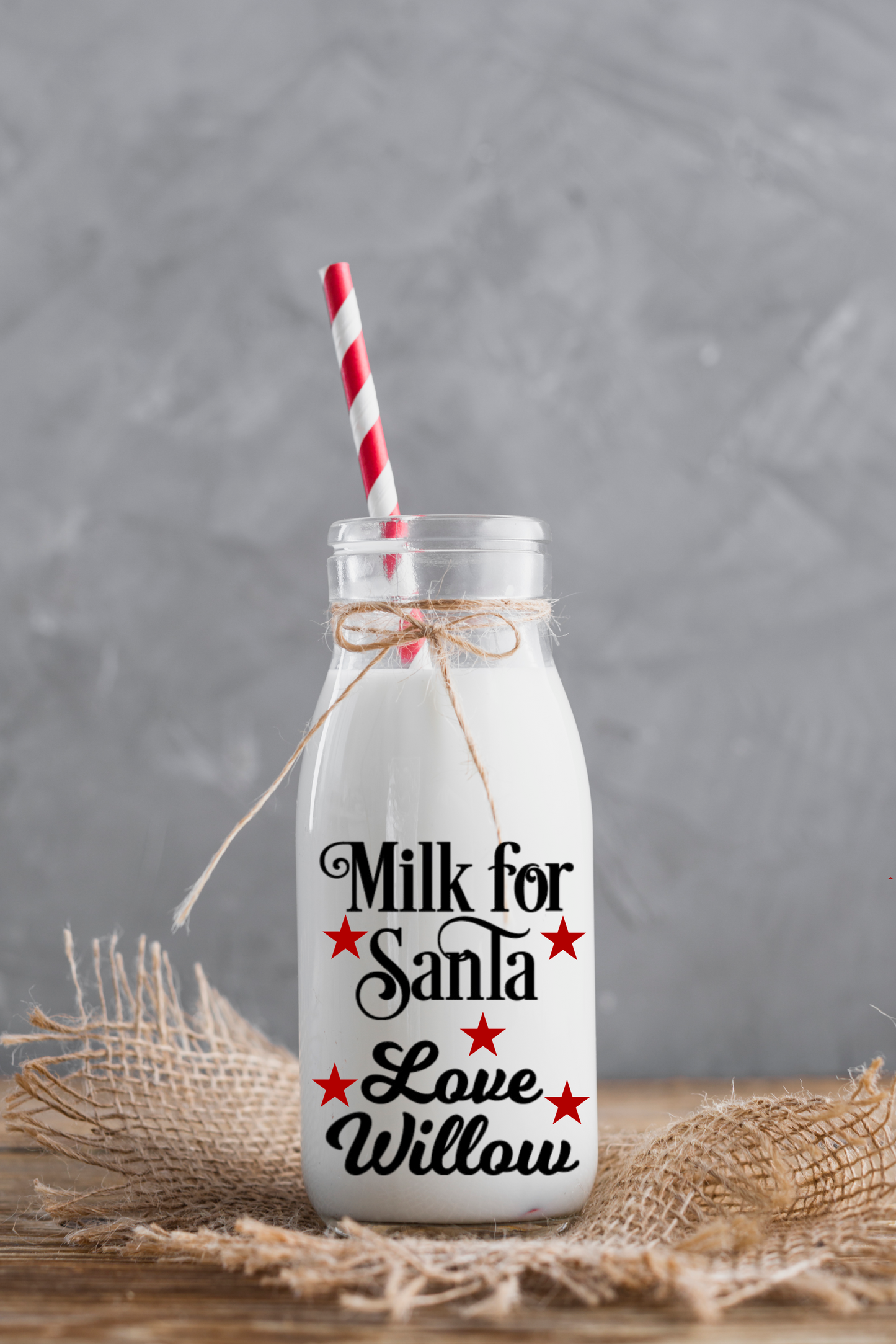 Personalised Santa's Milk Bottle | Christmas Milk Bottle | Personalised Milk Bottle | Christmas Eve Decor | Christmas Eve Box Fillers