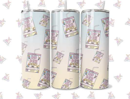 Plouise Juice Box Flump Inspired - Make Up - 20oz Stainless Steel Tumbler - With Straw And Lid