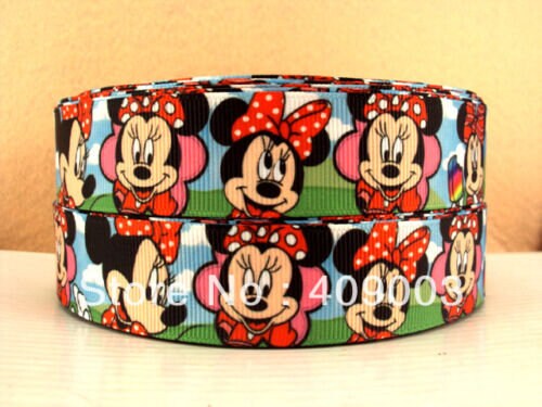 Minnie Mouse 1" Grosgrain Ribbon | Cake Ribbon | Hair Bows | Party Bags | Gift Wrap | Arts and Crafts