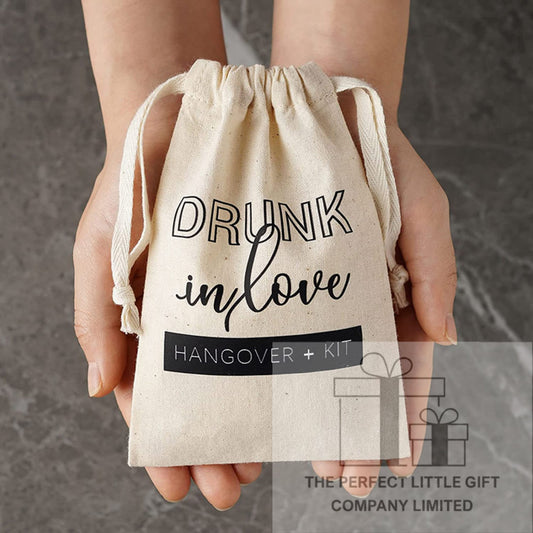 Drunk in Love Hangover Kit Bag | Drinking Recovery Kit | Wedding Party Favours | Survival Kit | Morning After