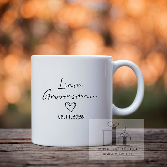 Personalised Groomsman Wedding Role Mug